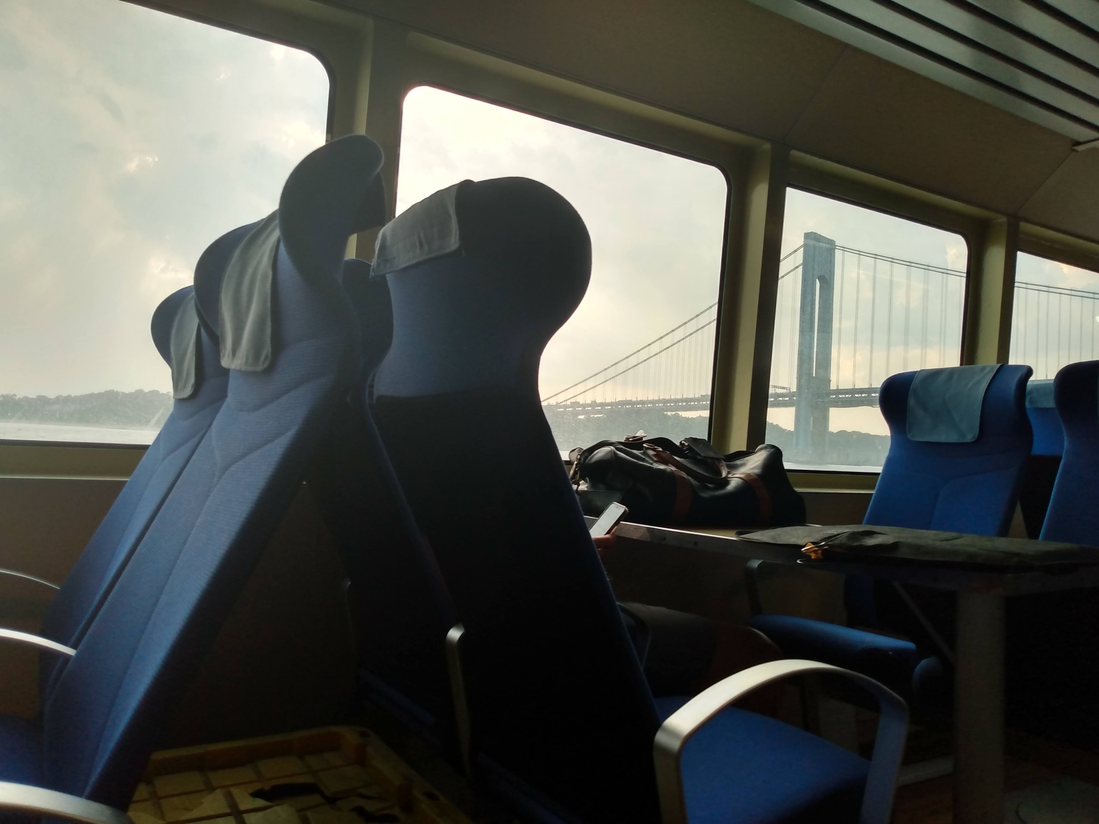 A view from the ferry as we passed under the Verrazzano bridge