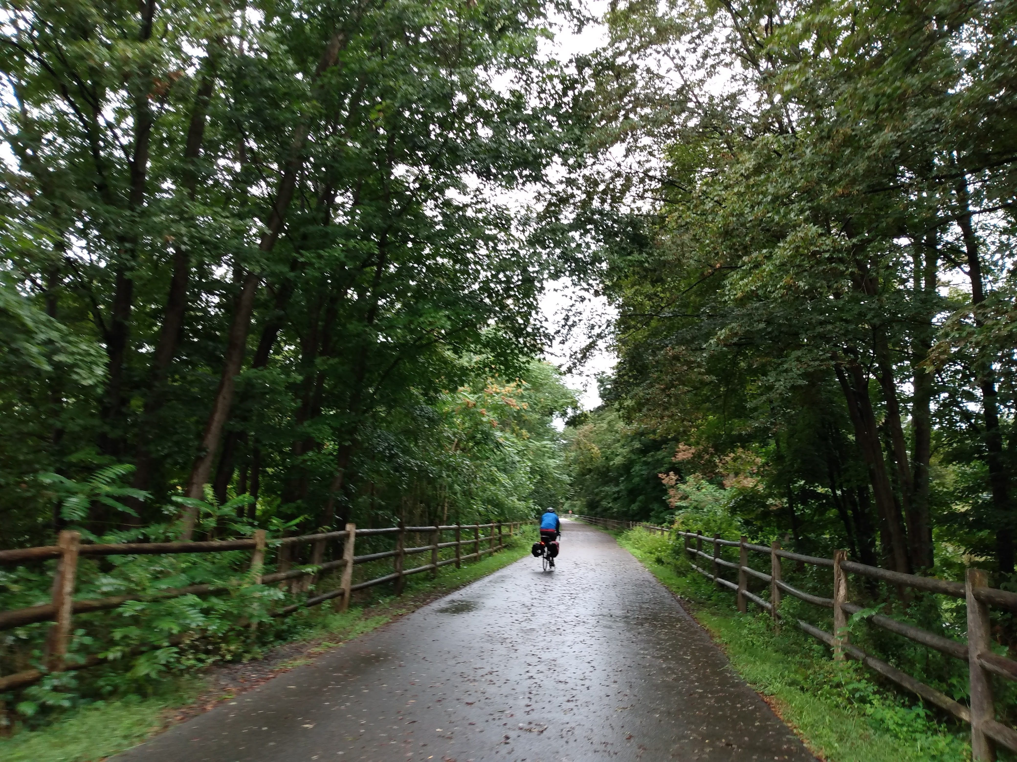 We faced some light rain once back on the Empire State Trail