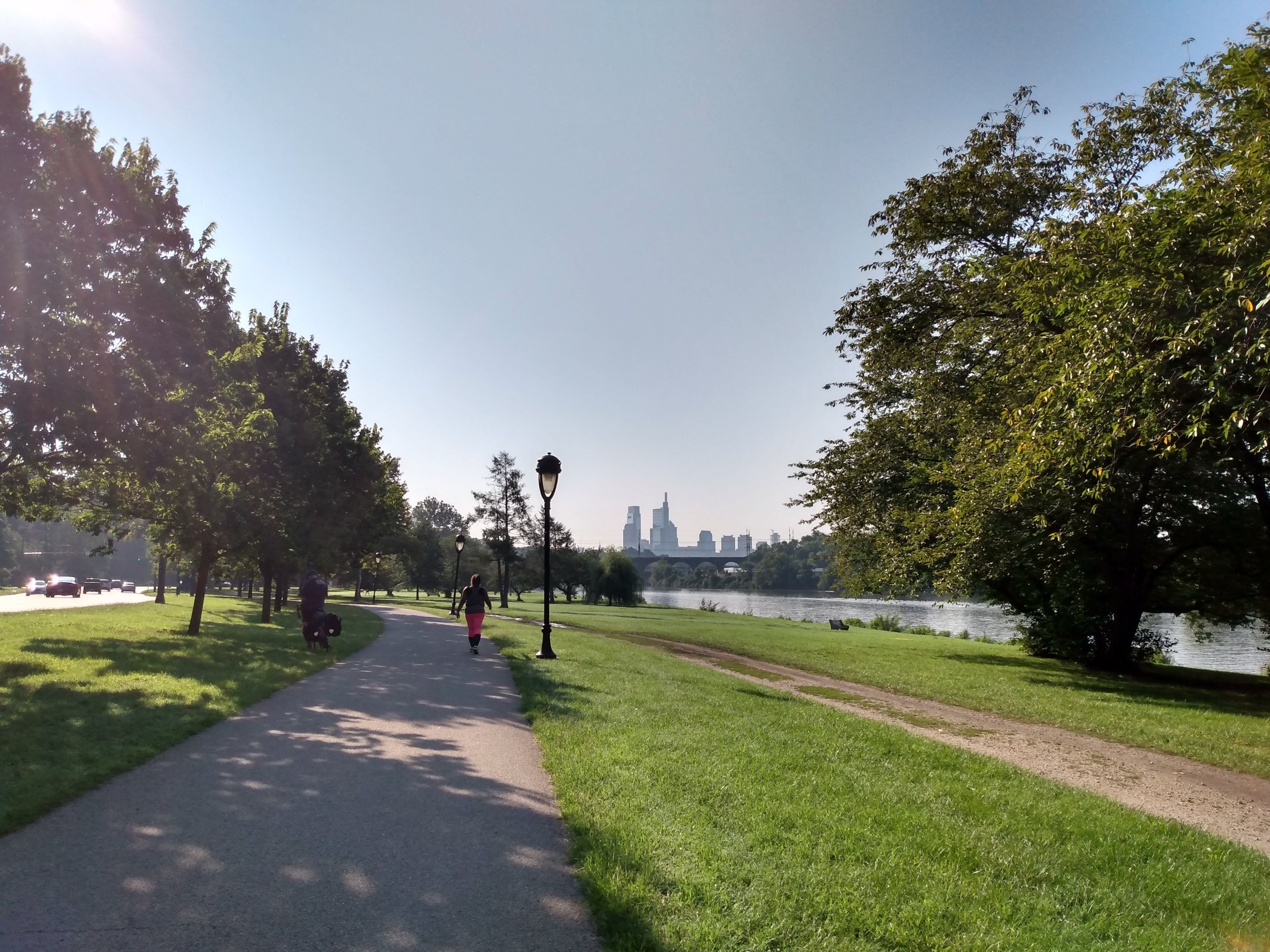 A couple miles from Erika's apartment, we were back biking along the banks of the Schuykill River heading towards center city.