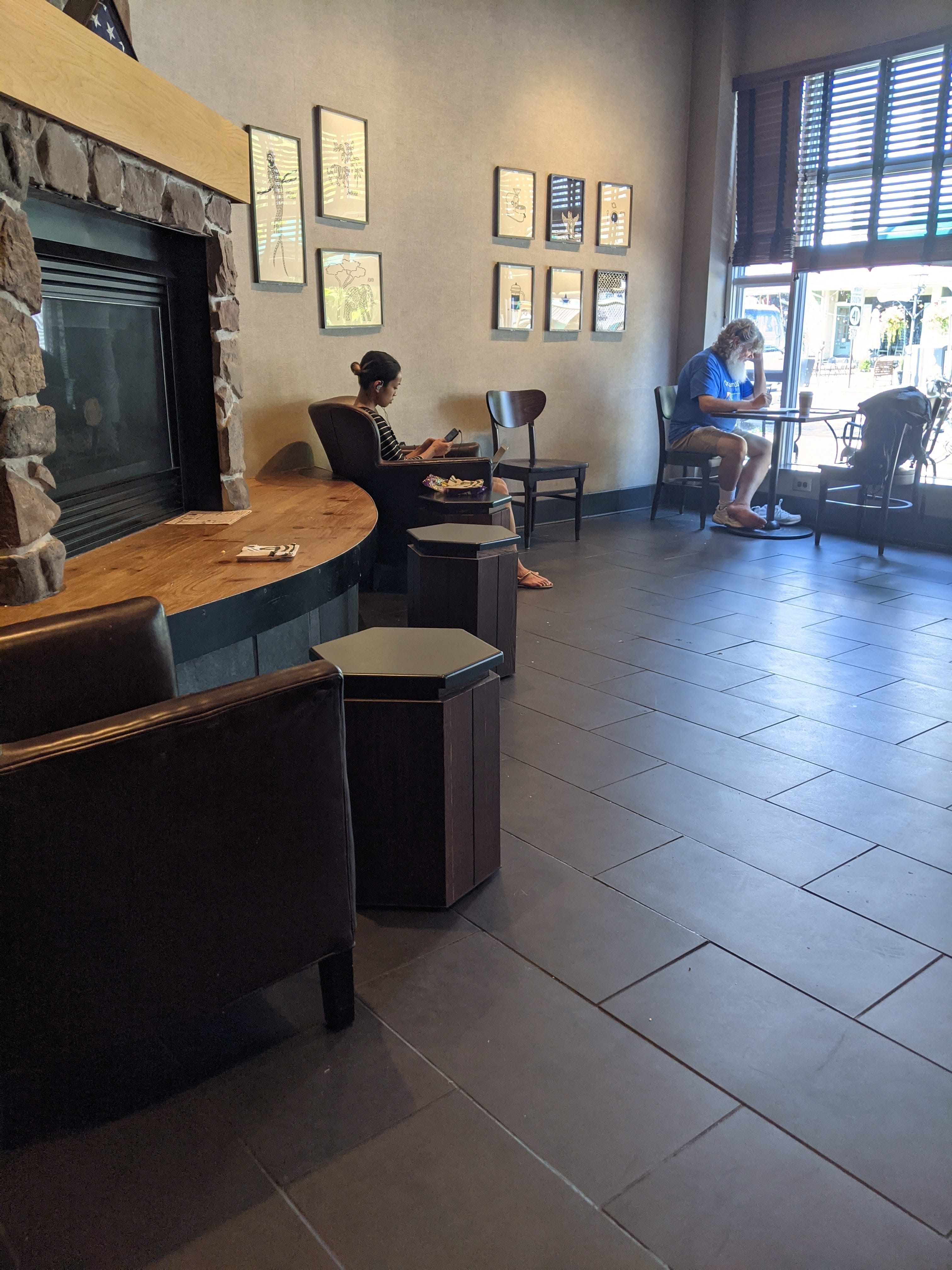 Camille taking a job interview at a coffee shop in Hadonfield, NJ.