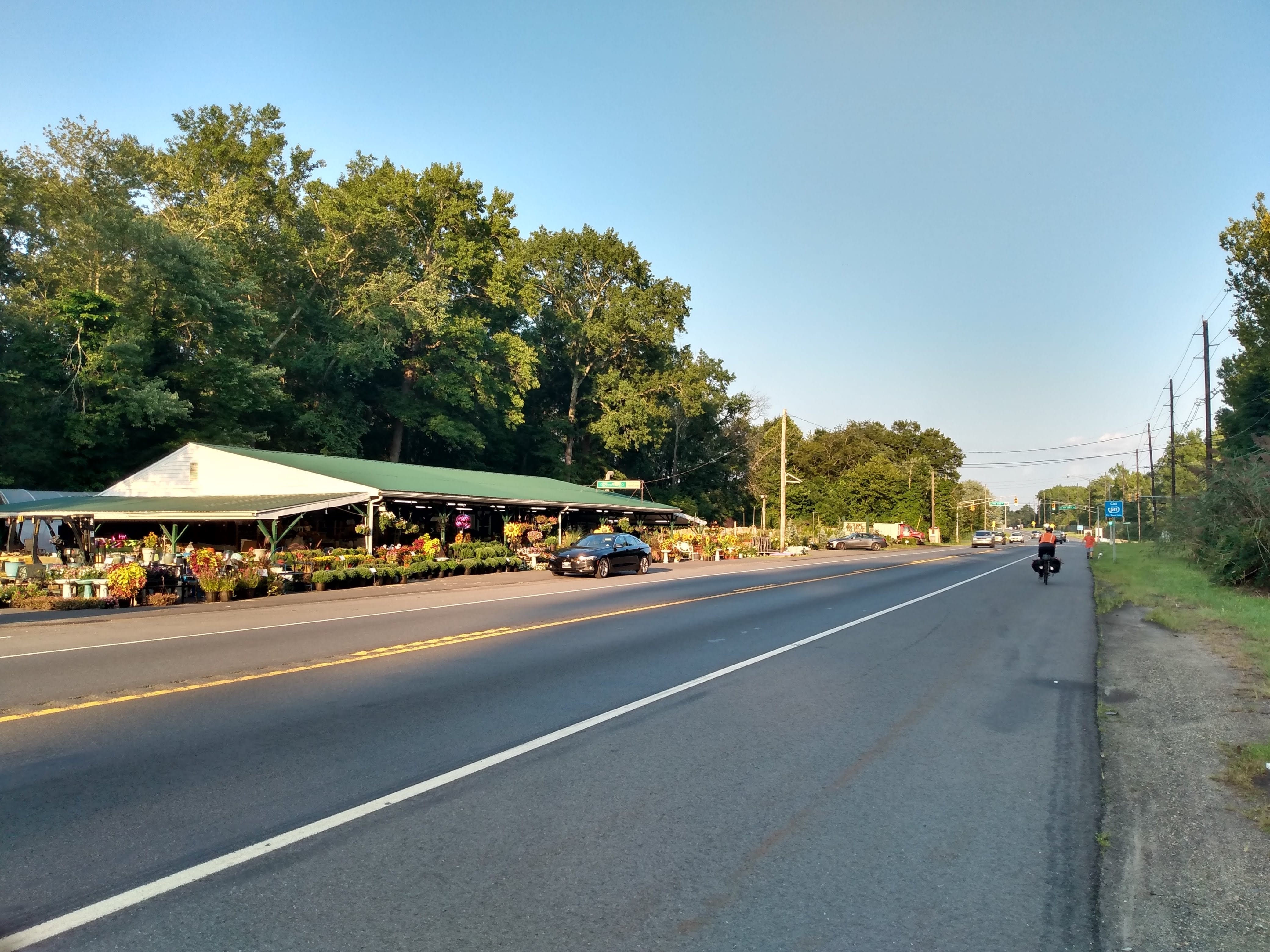 A farmstand alongside NJ Route 70 near the end of our day 