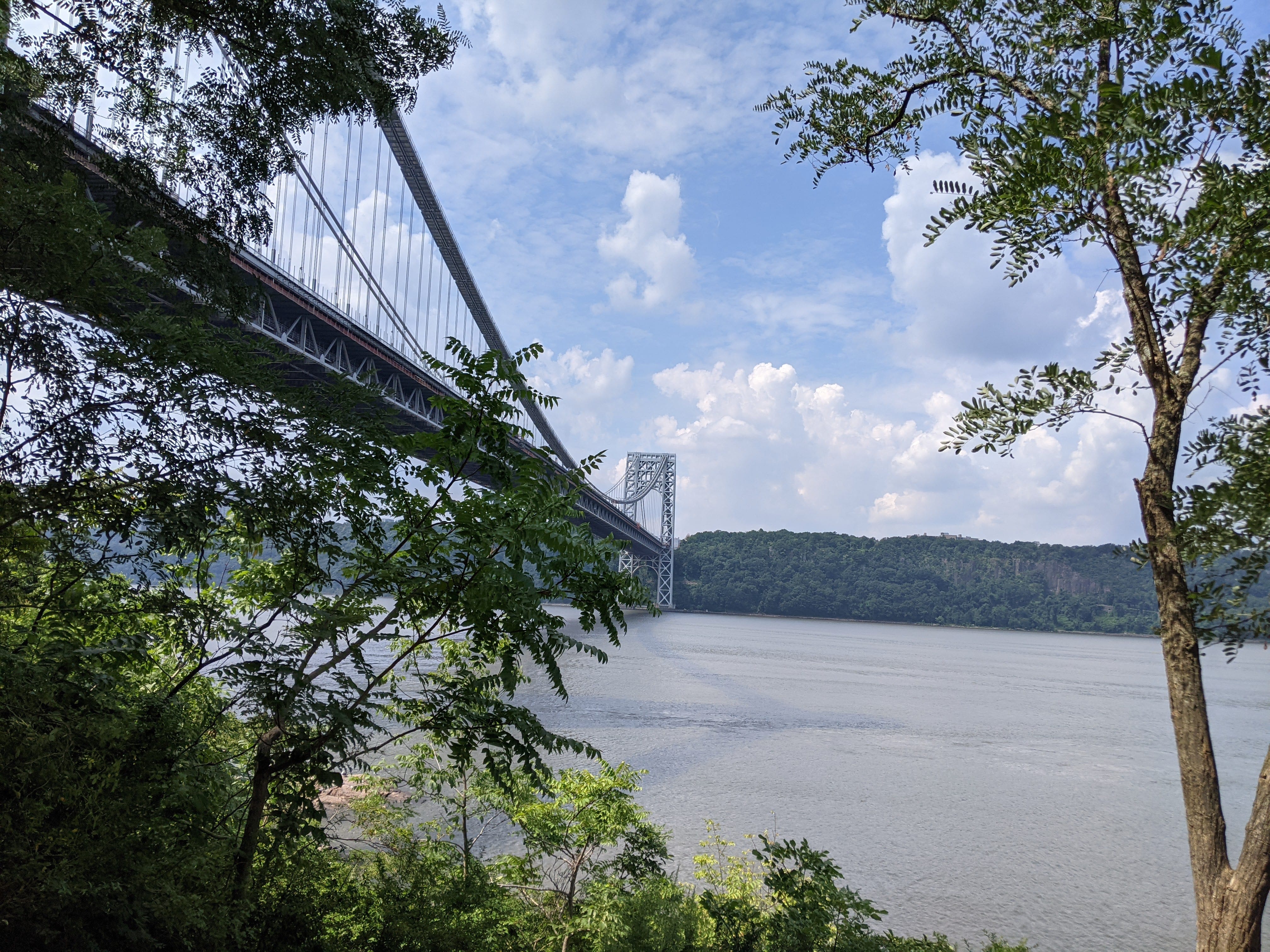 View of the George Washington Bridge from the Fort Washington Park Greenway