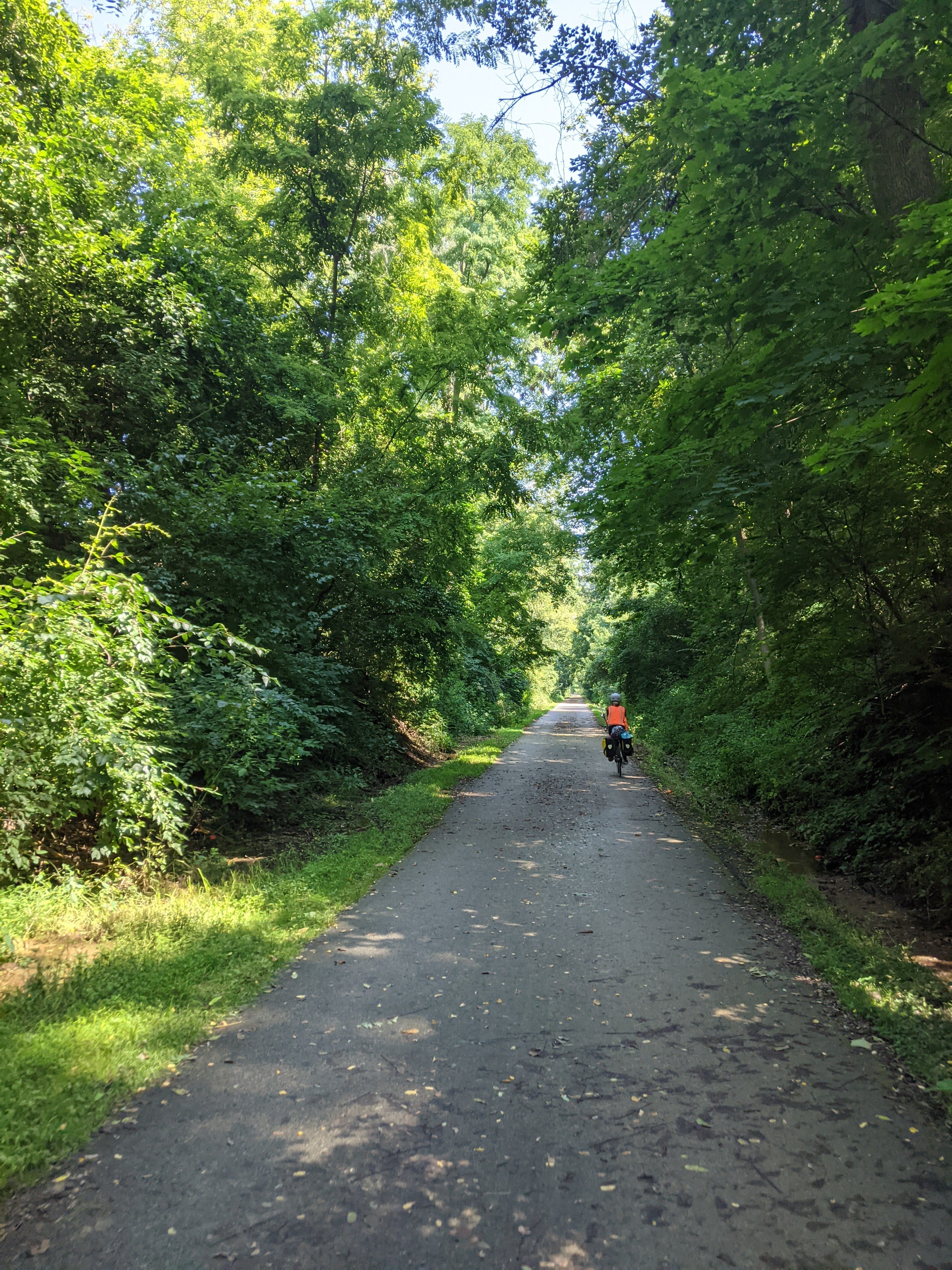 The Chester Valley Trail gave us more than ten miles of relaxing, off-road cycling through suburban and woodsy scenery.